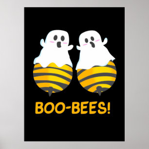 Poster Halloween Gift Boo Bees