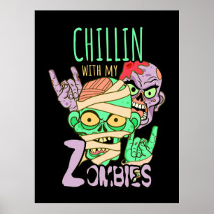 Poster Halloween Gift Desfilar Com Meus Amigos