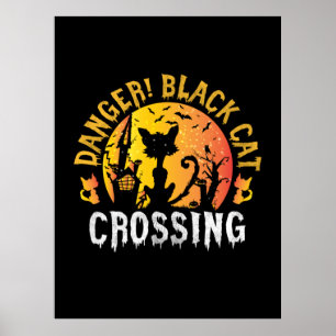 Poster Halloween Gift   Passagem de Aniversário de Gato P