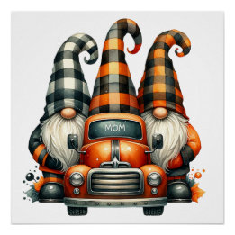 Póster Halloween Gnomes Poster