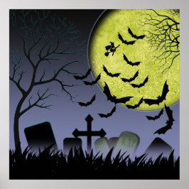 Póster Halloween Grave yard