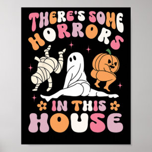 Poster Halloween Há alguns horrores nesta casa fantasma