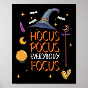 Poster Halloween Hocuss Pocus Todo mundo Foco Professor D