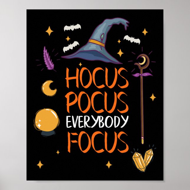 Poster Halloween Hocuss Pocus Todo mundo Foco Professor D (Frente)