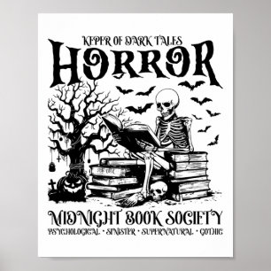 Poster Halloween Horror Midnight Book Club Society Litera