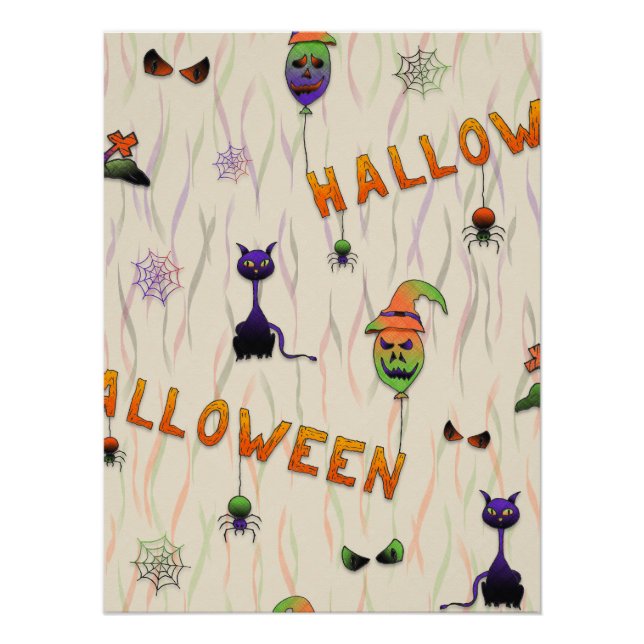 Póster Halloween Illustrations (Frente)