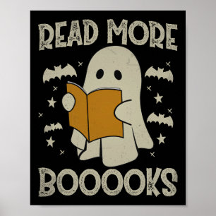 Poster Halloween Leia Mais Livros Engraçado Ghost Leading