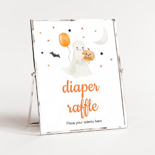 Poster Halloween Little Boo Fralda Raffle