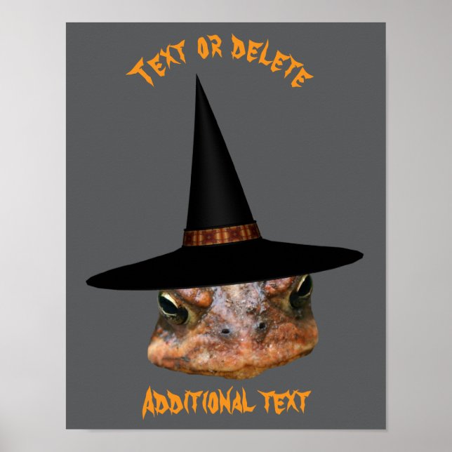 Poster Halloween Meia Cara De Sapo Personalizada (Frente)