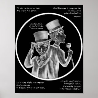 Poster Halloween Mr. Hyde and Dr. Jekyll Gothic Art Print