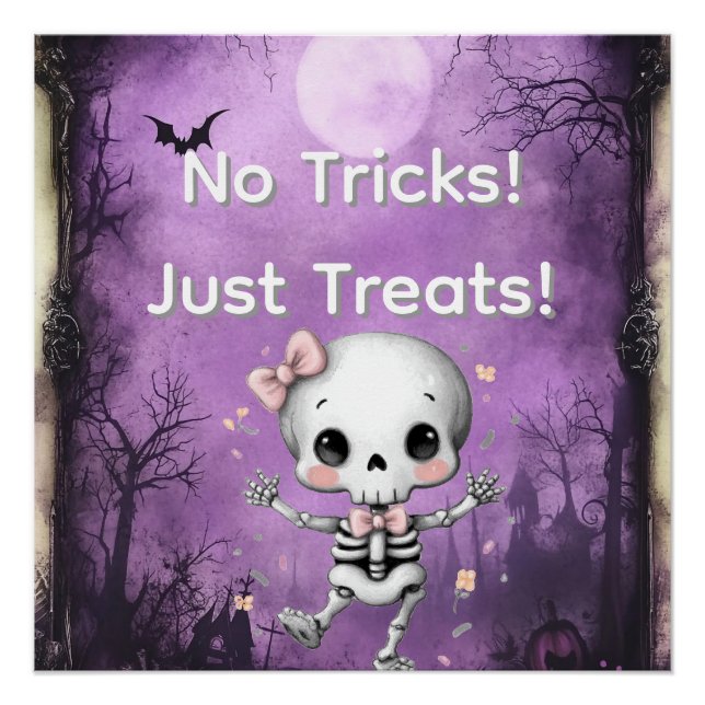 Póster Halloween "No Tricks Only Treats" (Frente)