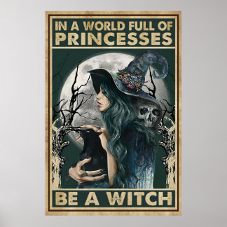 Poster Halloween Num Cheio Mundial De Princesas Seja Uma 