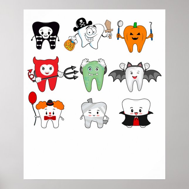 Poster halloween odontológico (Frente)