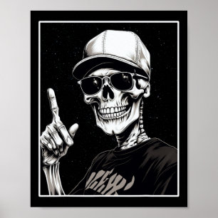 Poster Halloween Para Mulheres Nunca Melhor Esqueleto