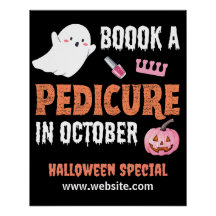 Halloween Pedicure Especial Poster brilhante