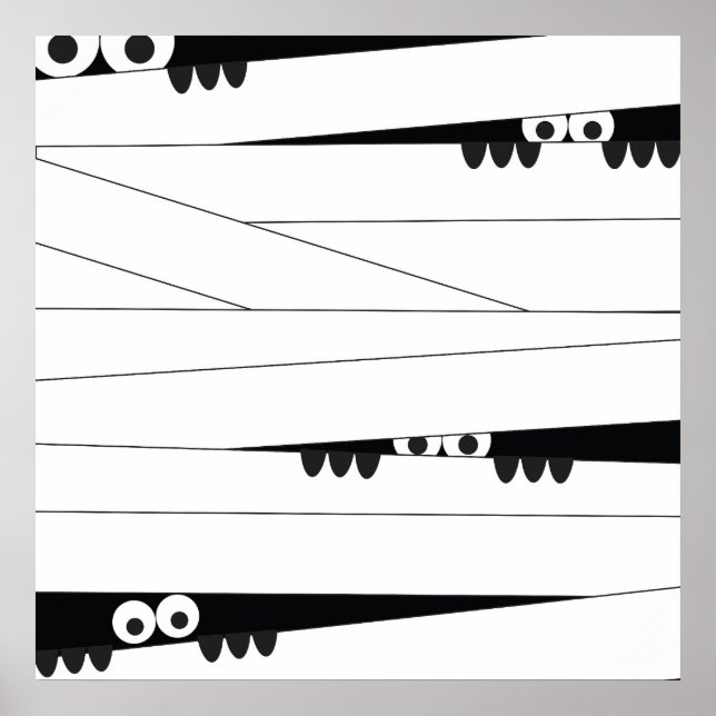 Póster Halloween Peeking Mummy (Frente)