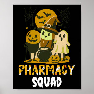Poster Halloween Pharmacy Squad Pills Farmacêutica de fan