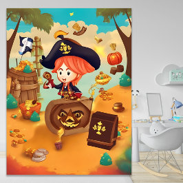Poster Halloween Pirate Treasure Hunt AI Generalizado