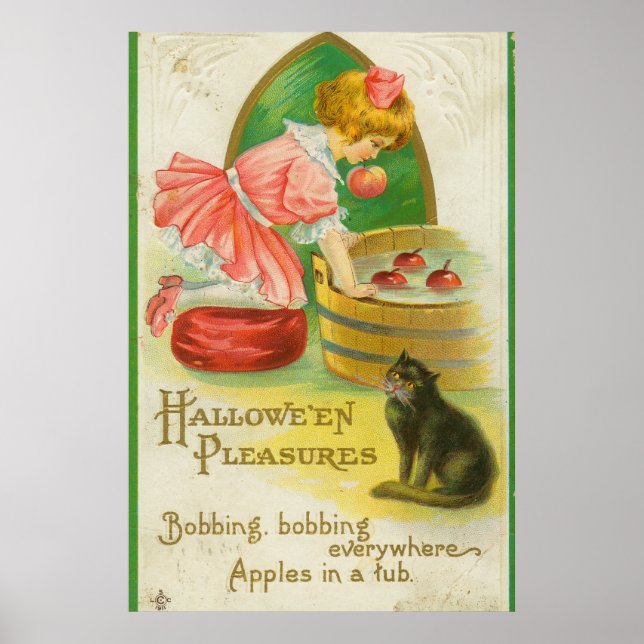 Poster Halloween Pleasures, Vintage (Frente)