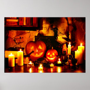 Póster Halloween Pumpkin Lanterna