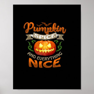 Poster Halloween Pumpkin Spice All Nice Jack-O'-La