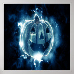 Poster Halloween Pumpkin Steam Wallpaper Design