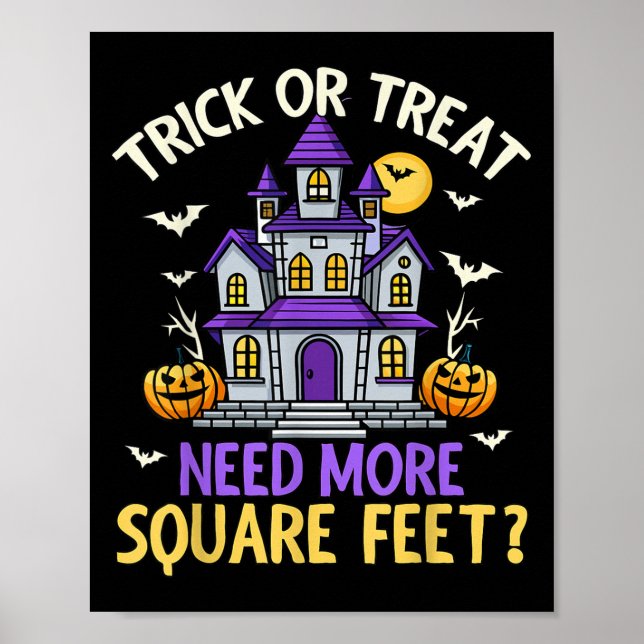 Poster Halloween Real Estate Agent Broker Funny Realtor M (Frente)