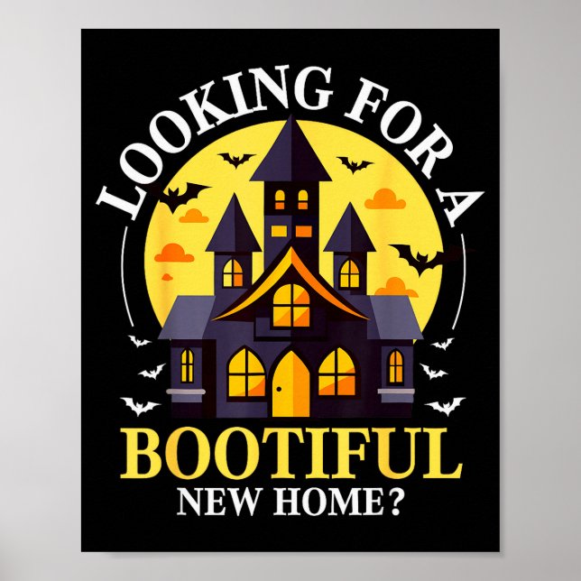 Poster Halloween Real Estate Agent Funny Realtor Bootiful (Frente)