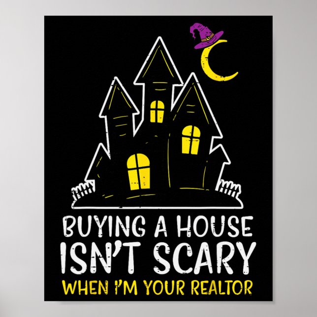 Poster Halloween Realtor Comprando Casa Não É Um Costume  (Frente)