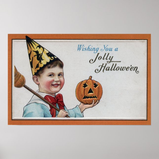 Póster Halloween Saudação Jolly Halloween (Frente)