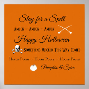 Poster Halloween Sayings
