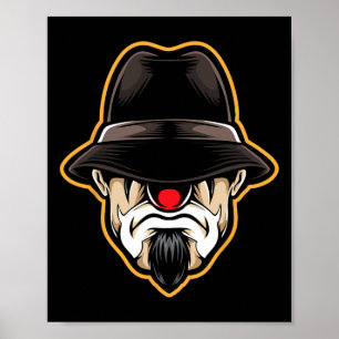 Poster Halloween Scary Clowy Cholo Gangster