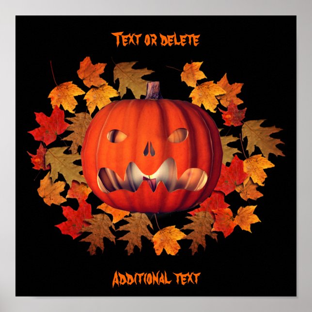 Poster Halloween Scary Jack O Lanterna Personalizado (Frente)