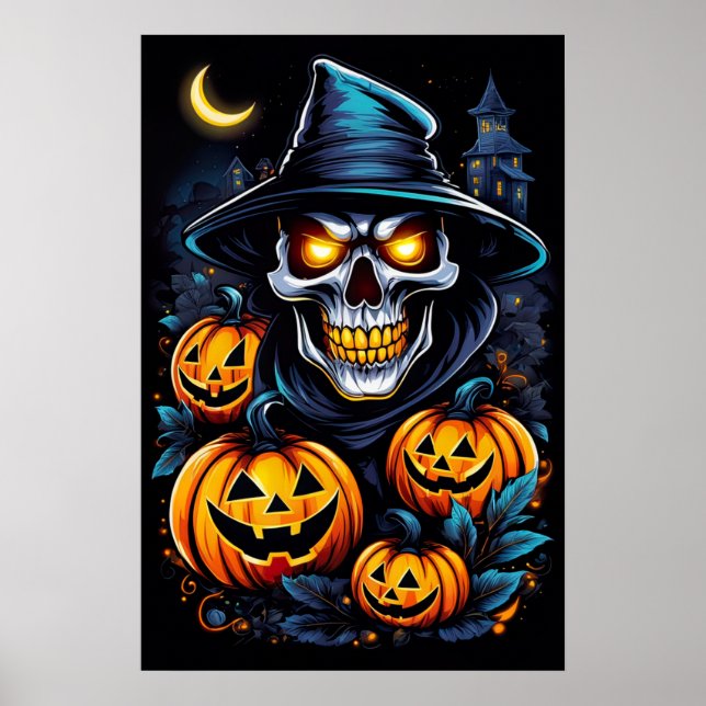 Poster Halloween se emociona com este esqueleto de olhos  (Frente)