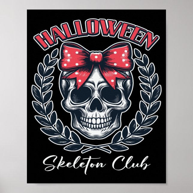 Poster Halloween Skeleton Club (Frente)