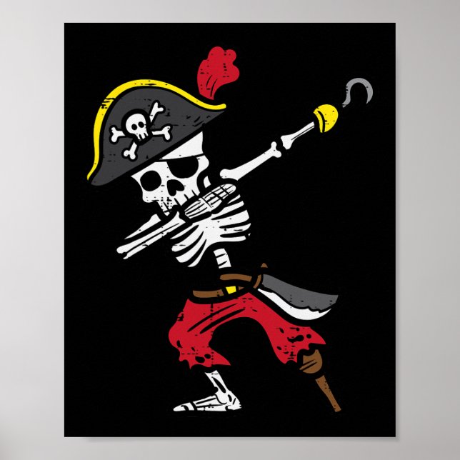 Poster Halloween Skeleton Pirate Dab Costume Boy Tod (Frente)