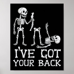 Poster Halloween Skeletons Eu Tenho Seus Homens De Costum