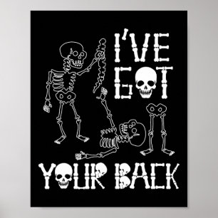 Poster Halloween Skeletons Eu Tenho Seus Homens De Costum