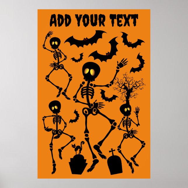 Poster Halloween Skeletons Macabre Dance (Frente)