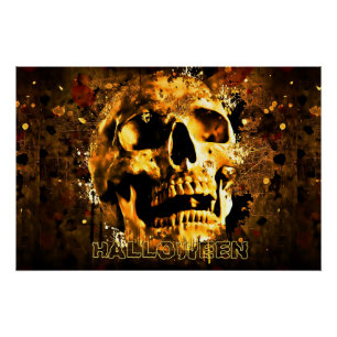 Póster Halloween Skull