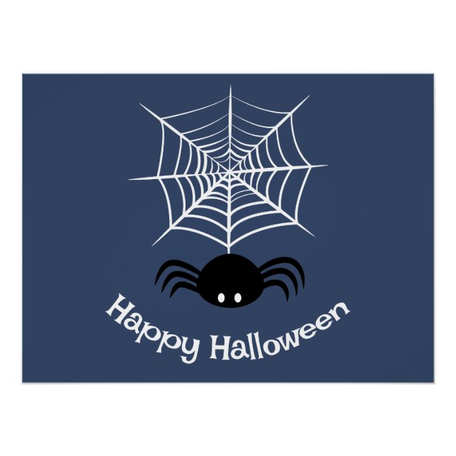 Póster Halloween Spider Web (Frente)