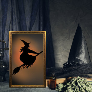 Poster Halloween Spooky Witch Broom