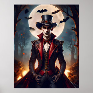Poster Halloween Steampunk Gótico Zumbi Vampiro