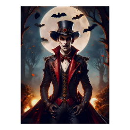 Póster Halloween Steampunk Gótico Zumbi Vampiro