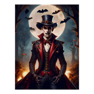 Póster Halloween Steampunk Gótico Zumbi Vampiro