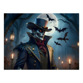 Póster Halloween Steampunk Southern Gothic Zumbi