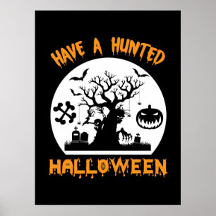 Poster Halloween Tem Um Aniversário Dia de as Bruxas engr