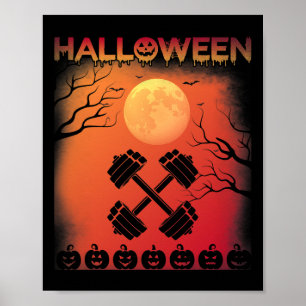 Poster Halloween Themed Vintage Style Gym Holeen