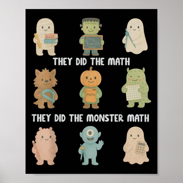 Poster Halloween They Did The Math They Did The Monster M (Frente)