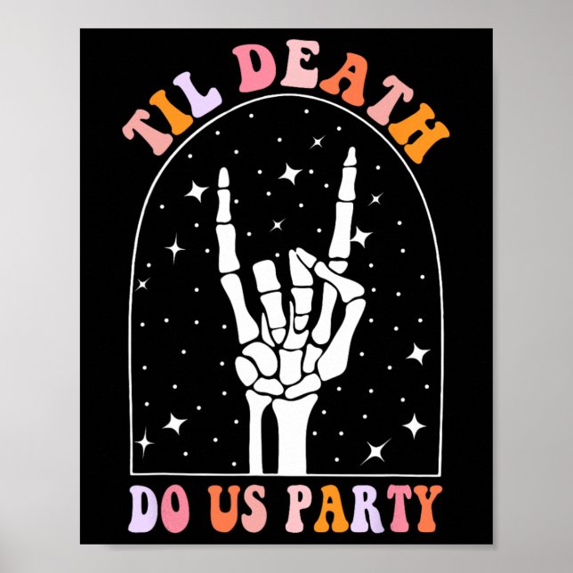 Poster Halloween Til Death Do U Party Retro Chelorette M (Frente)